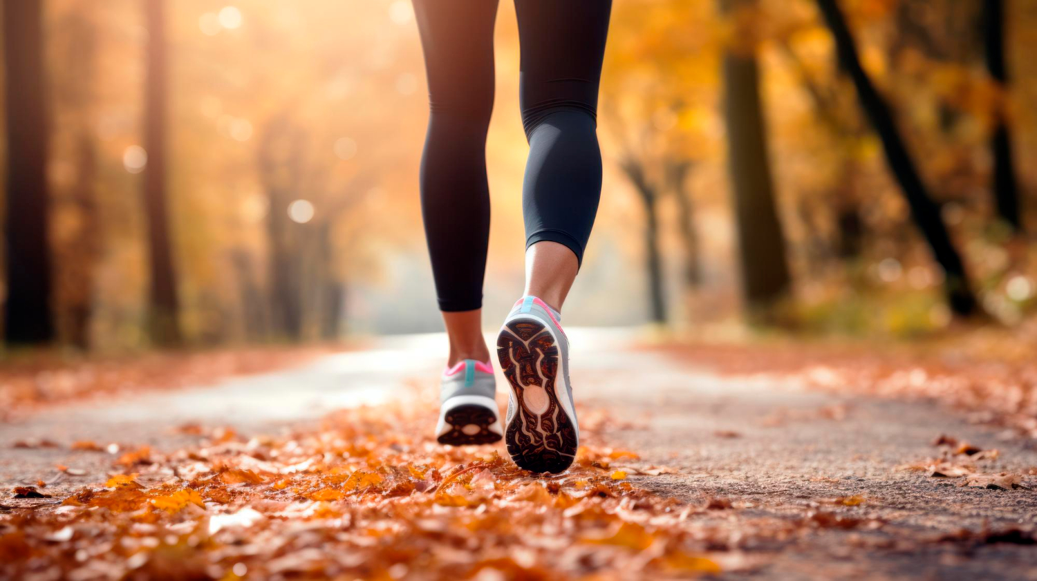 dame som er på joggetur